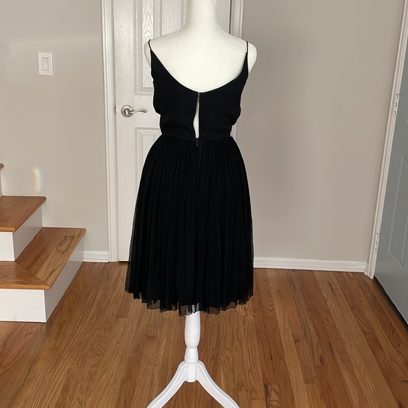 VINTAGE Black Chiffon Party Dress 1950s Dress - Picture 3 of 9